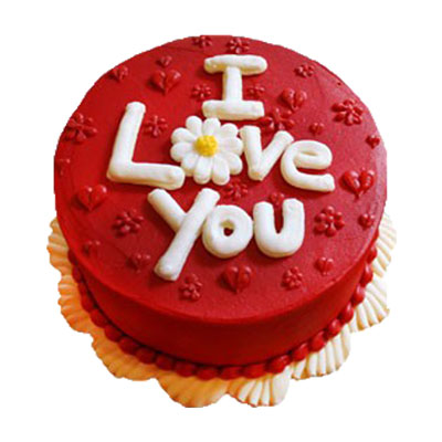 "I LOVE YOU  Fondant Cake - 2kgs - Click here to View more details about this Product